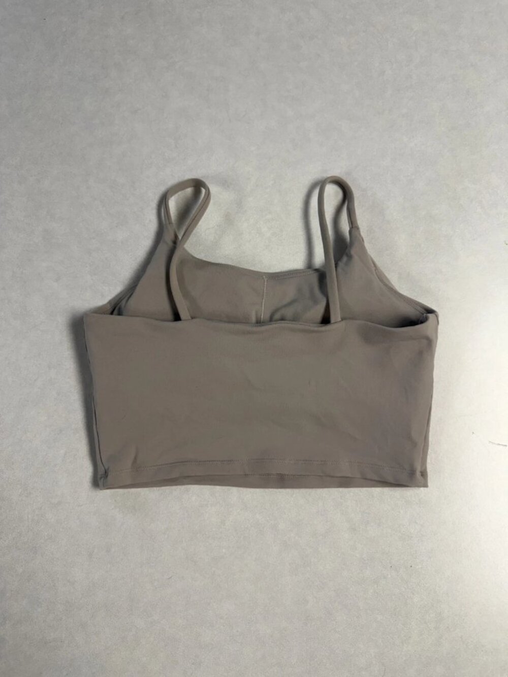 WORN Lemedy Womens Spaghetti Straps Padded Taupe Sports Bra Top Size L - Picture 2 of 3